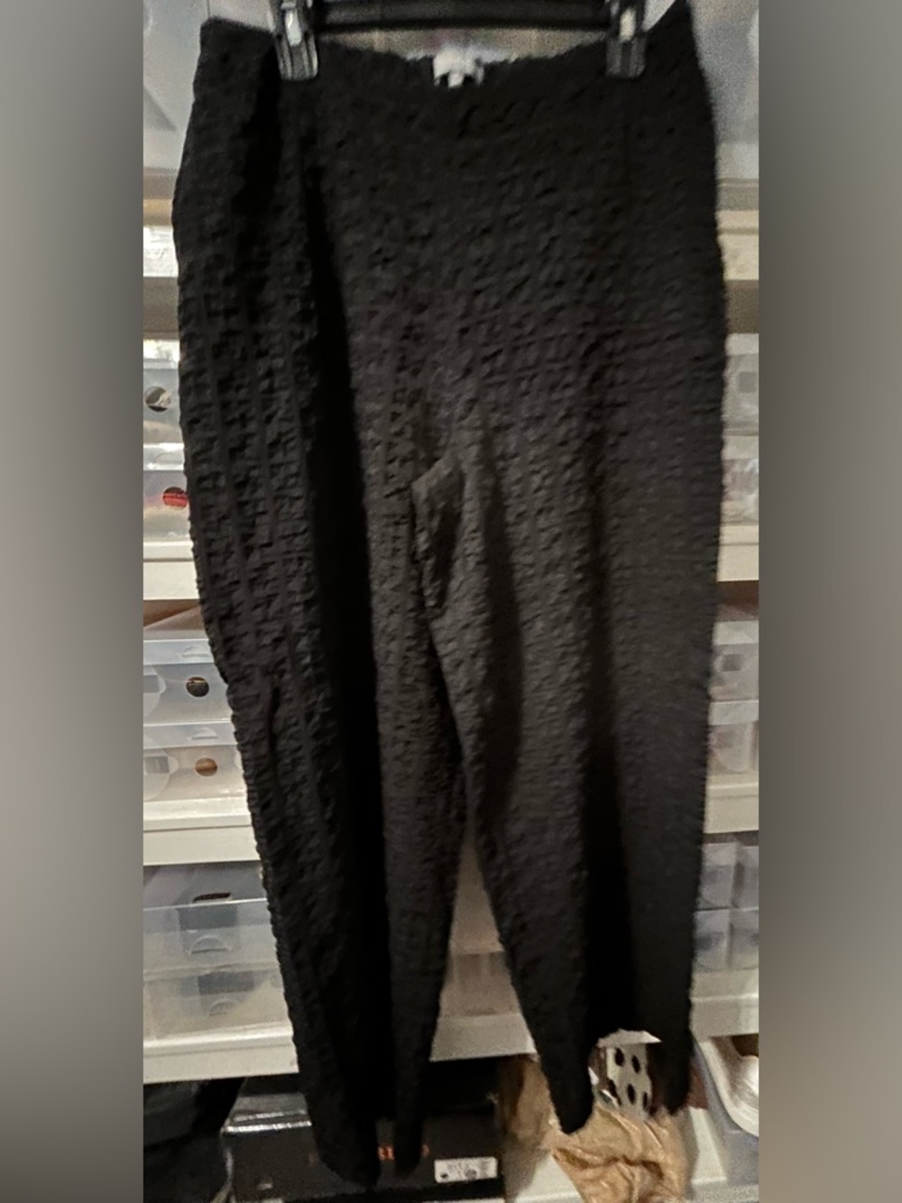 Habitat Black Textured Wide Leg Pants